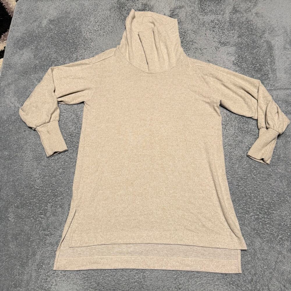 Maeve Anthropologie Sweater Womens Small Oversized Tan Turtleneck Cowl